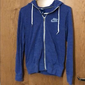 Nike navy blue zip up sweater